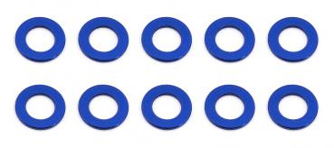 Team Associated Ballstud Washers, 5.5x0.5 mm, blue aluminum
